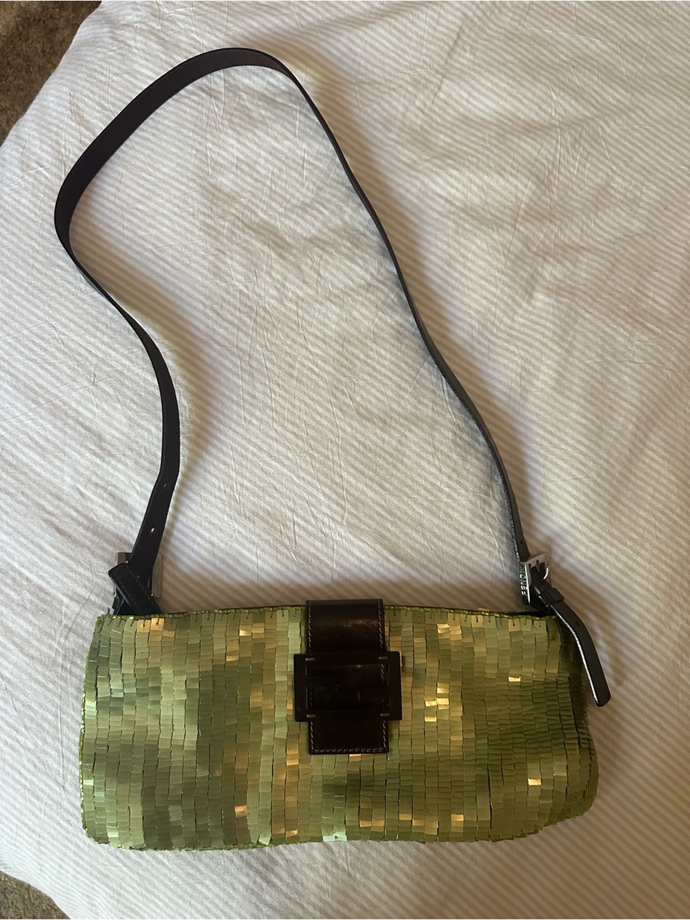 Fendi Green Sequin Crossbody